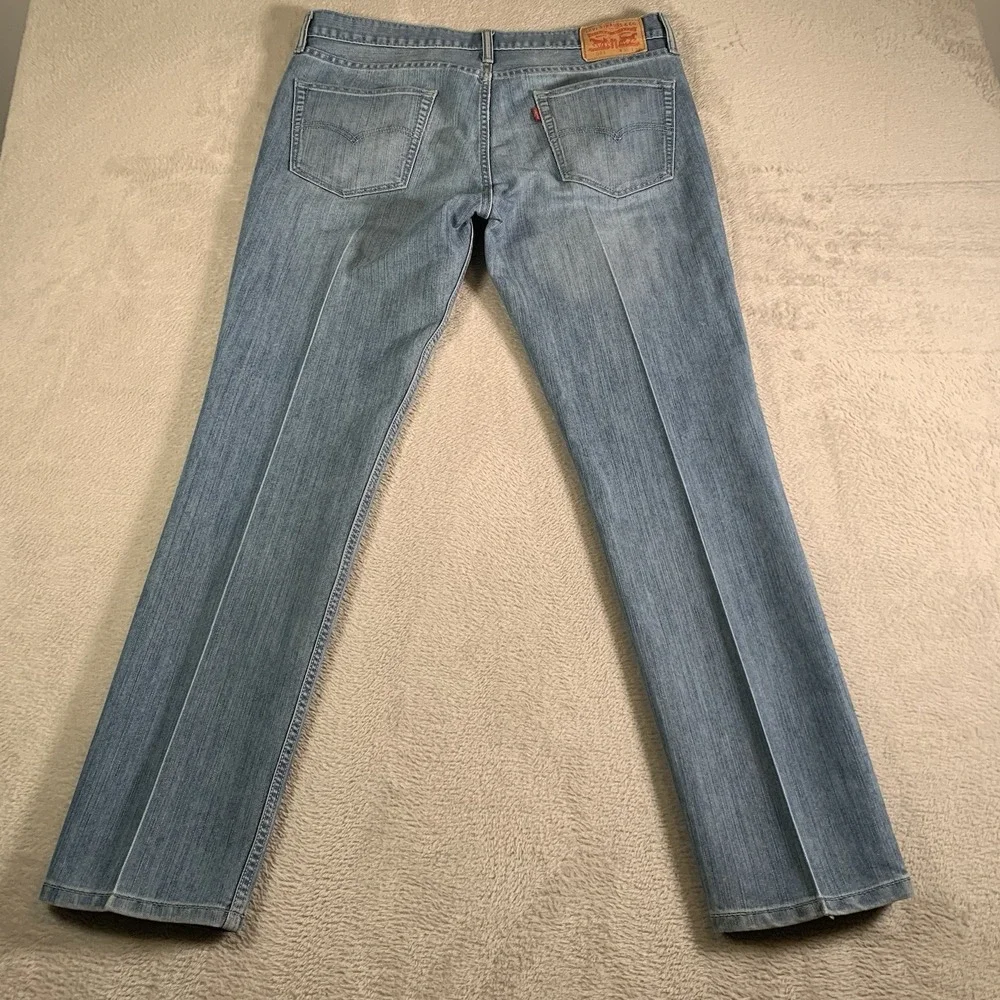 Levis 511 Jeans Mens 36x32 Blue Denim Stretch Tapered‎ Leg Mid Rise Light Wash